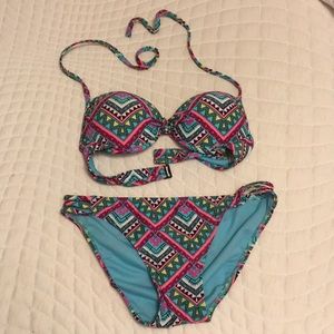 Xhilaration Pushup Multicolored Bikini